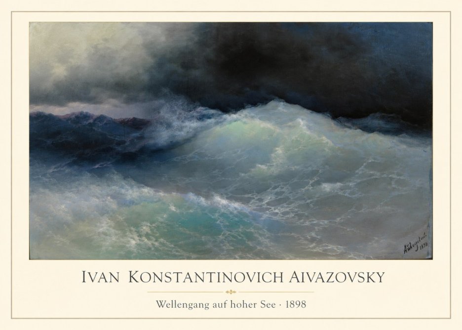 Ivan Konstantinovich Aivazovsky Wellengang Auf Hoher See No1 - Affiche