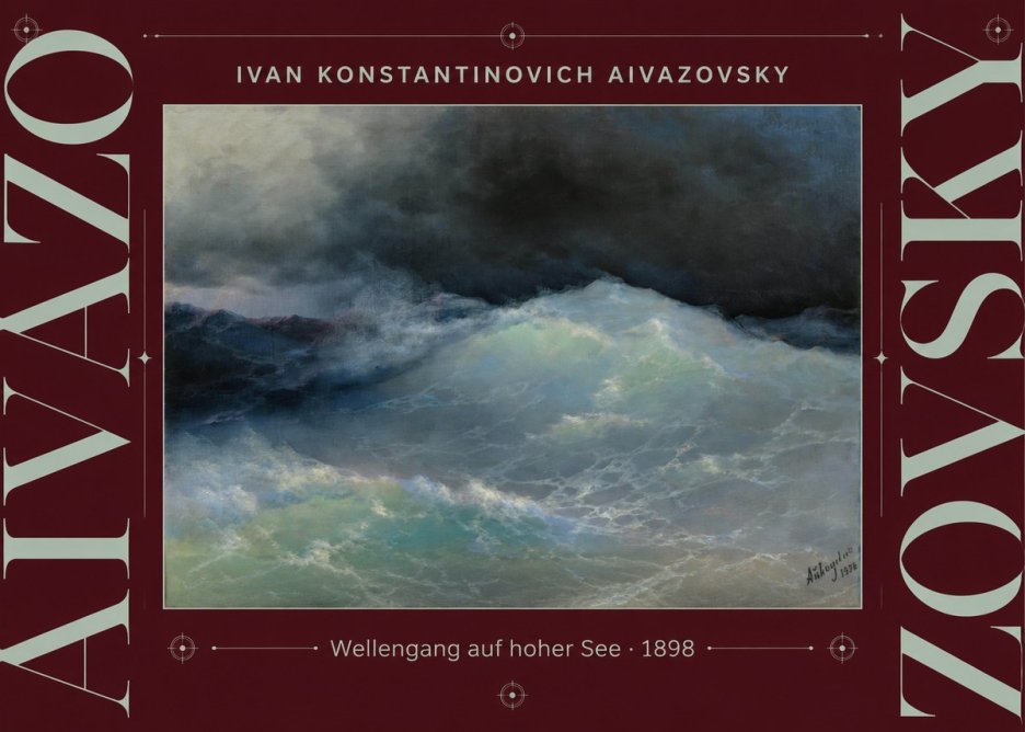 Ivan Konstantinovich Aivazovsky Wellengang Auf Hoher See No3 - Affiche