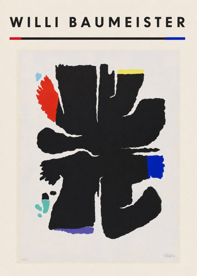 Willi Baumeister Abstract Composition No1 - Affiche