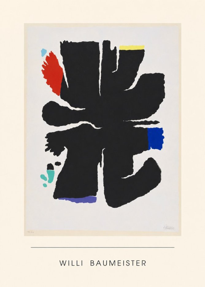 Willi Baumeister Abstract Composition No4 - Affiche