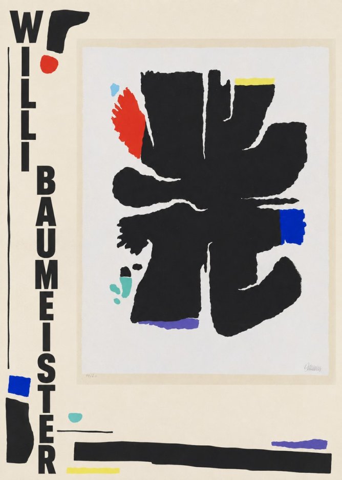 Willi Baumeister Abstract Composition No6 - Affiche