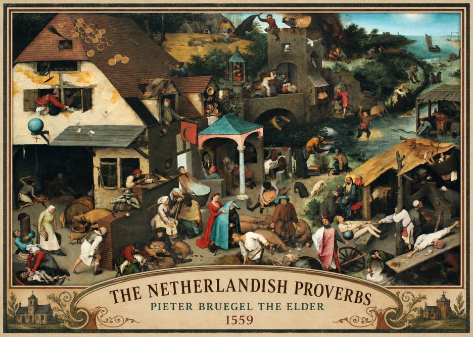 Pieter Bruegel The Netherlandish Proverbs II No4 - Affiche