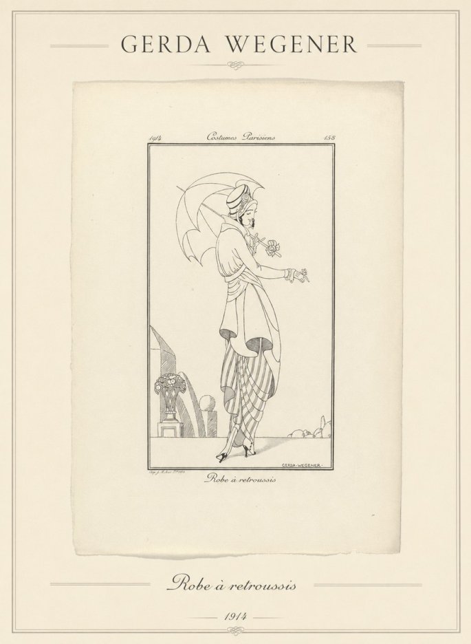 Gerda Wegener Robe À Retroussis No1 - Affiche