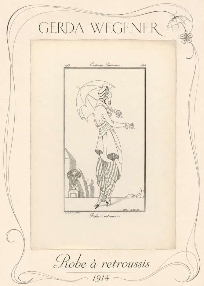 Gerda Wegener Robe À Retroussis No3 - Affiche