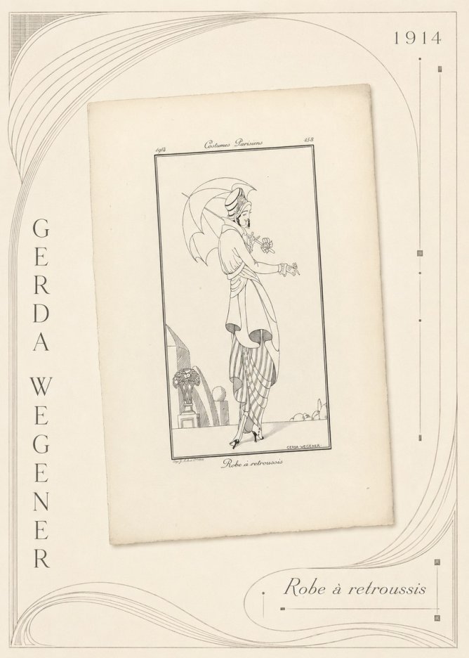 Gerda Wegener Robe À Retroussis No5 - Affiche