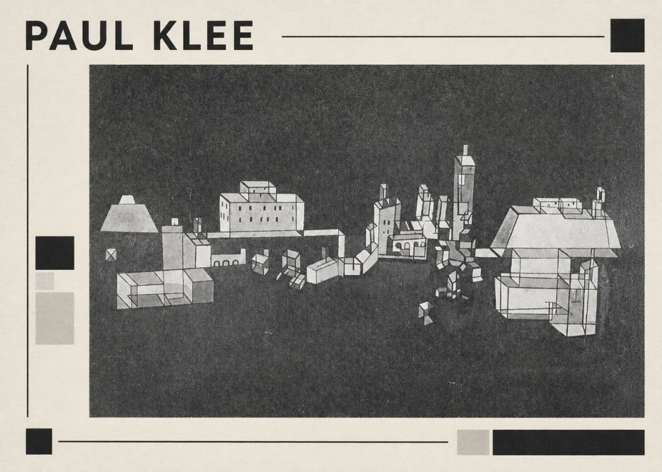 Paul Klee Architectural Forms No1 - Affiche