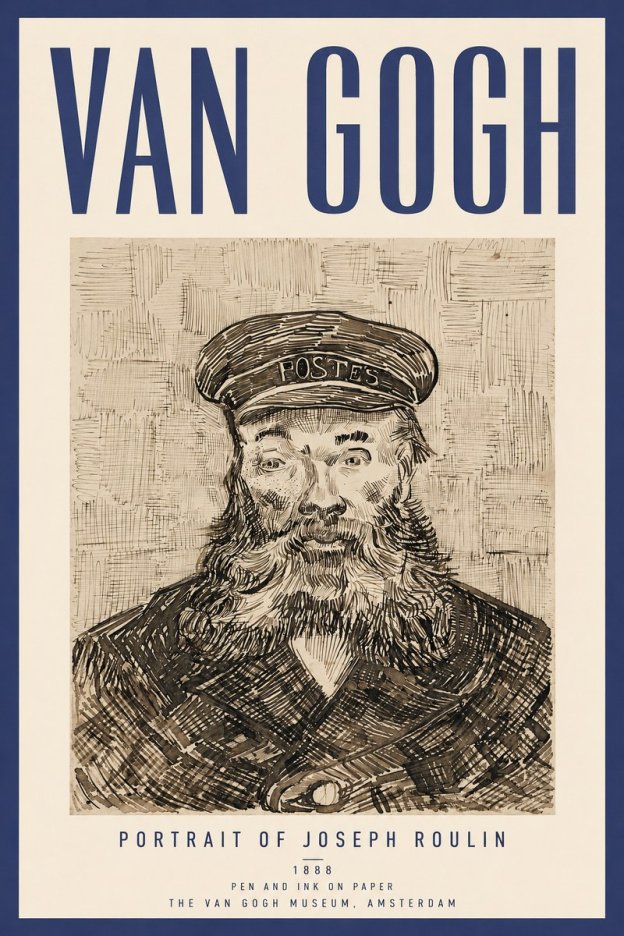 Van Gogh Portrait of Joseph Roulin I No4 - Affiche