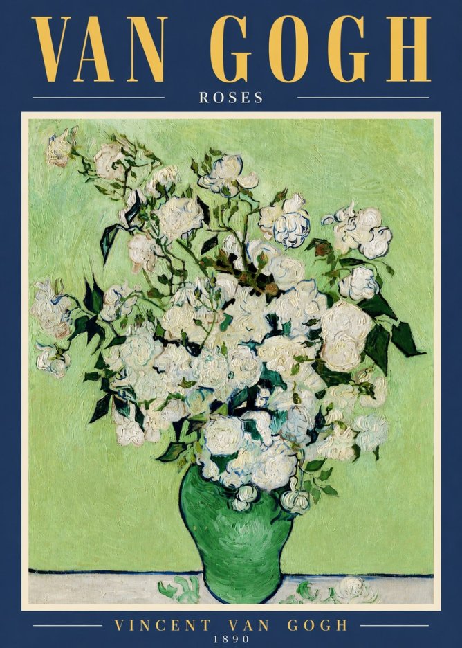 Van Gogh Roses I No5 - Affiche