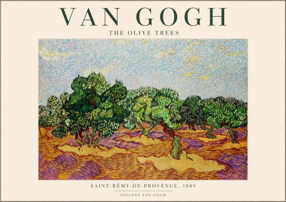 Van Gogh The Olive Trees No1 - Affiche