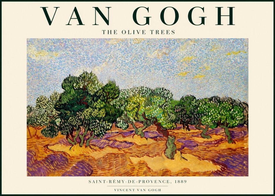 Van Gogh The Olive Trees No4 - Affiche