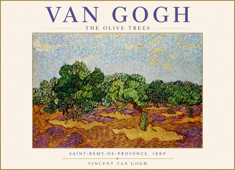 Van Gogh The Olive Trees No5 - Affiche