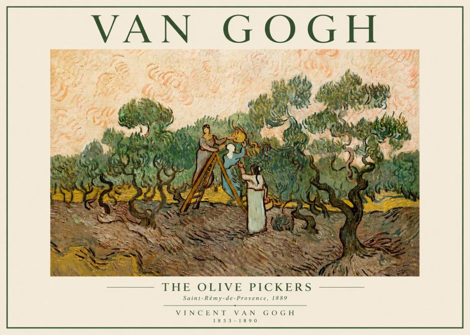 Van Gogh The Olive Pickers I No5 - Affiche