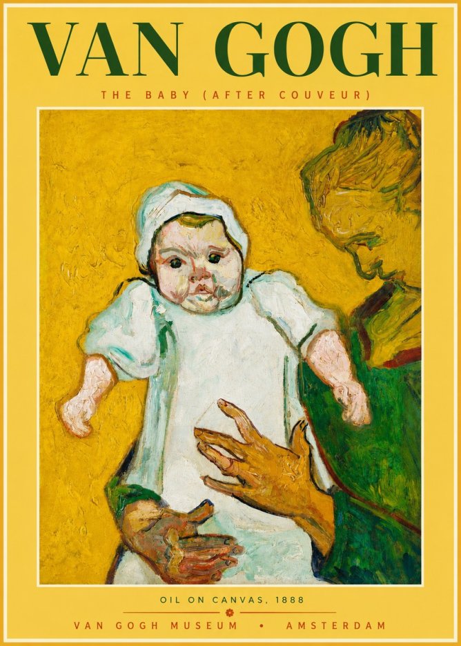 Van Gogh The Baby (After Couveur) No2 - Affiche