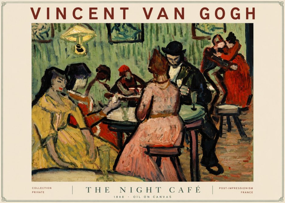 Van Gogh The Night Café I No4 - Affiche