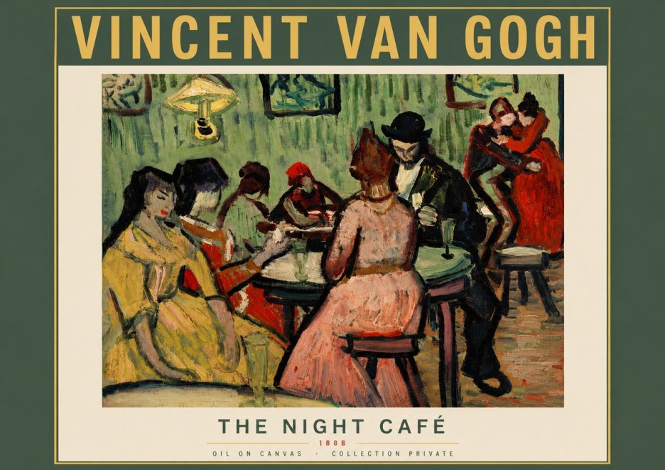 Van Gogh The Night Café I No5 - Affiche