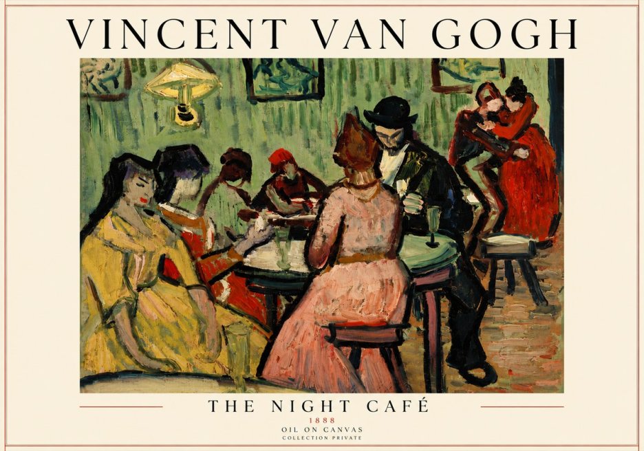 Van Gogh The Night Café I No6 - Affiche