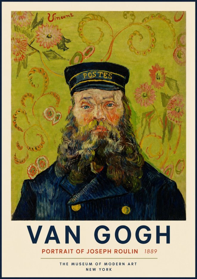 Van Gogh Portrait of Joseph Roulin II No3 - Affiche