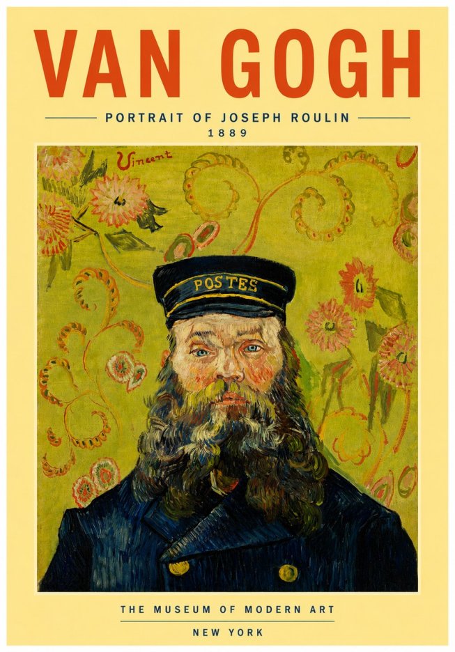 Van Gogh Portrait of Joseph Roulin II No6 - Affiche