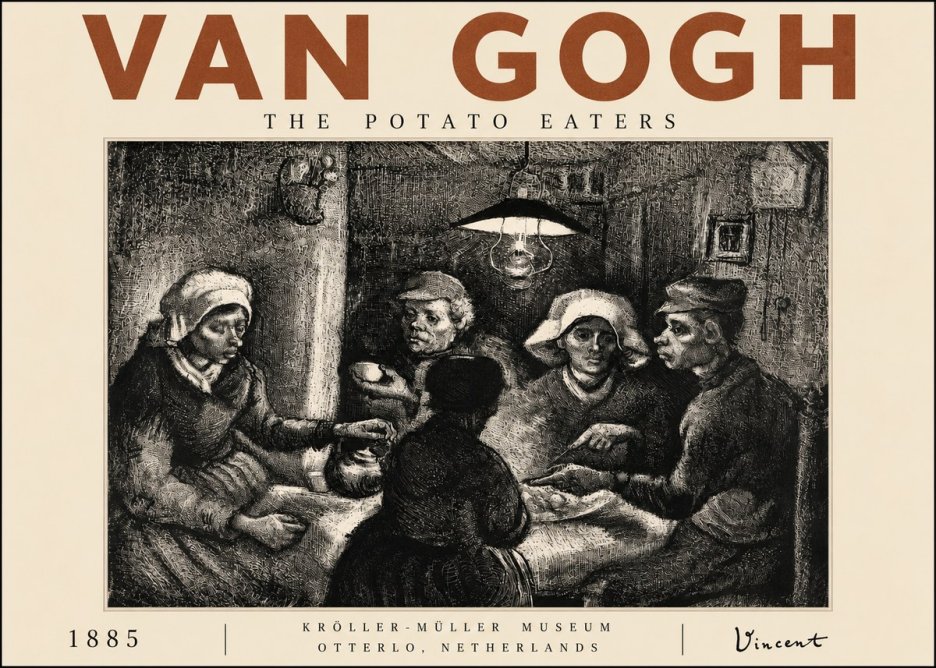 Van Gogh The Potato Eaters I No4 - Affiche