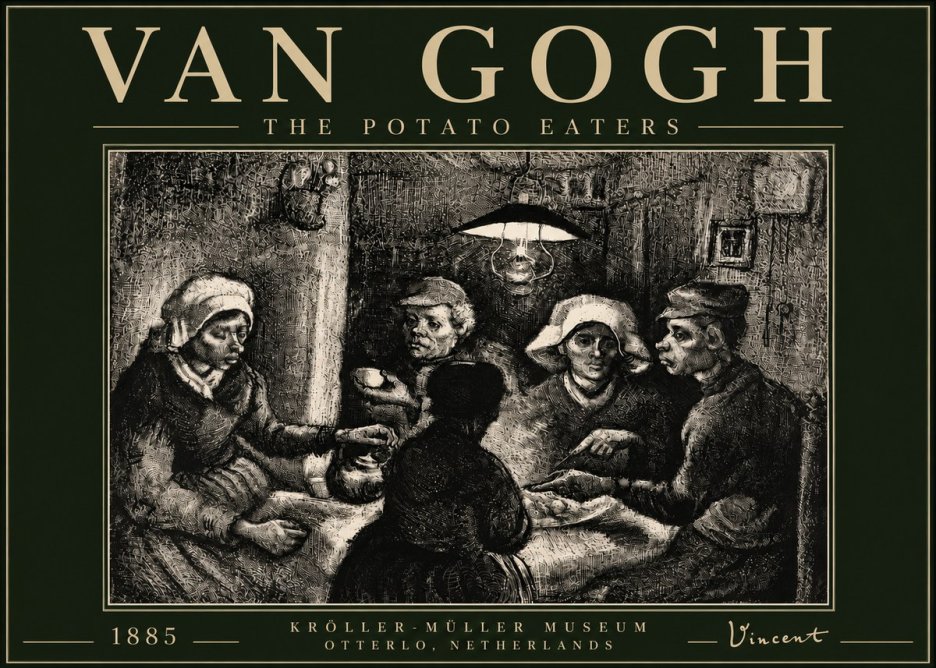 Van Gogh The Potato Eaters I No5 - Affiche