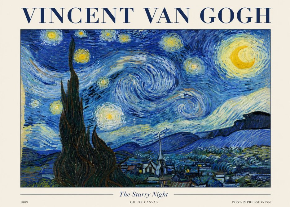 Van Gogh The Starry Night No3 - Affiche