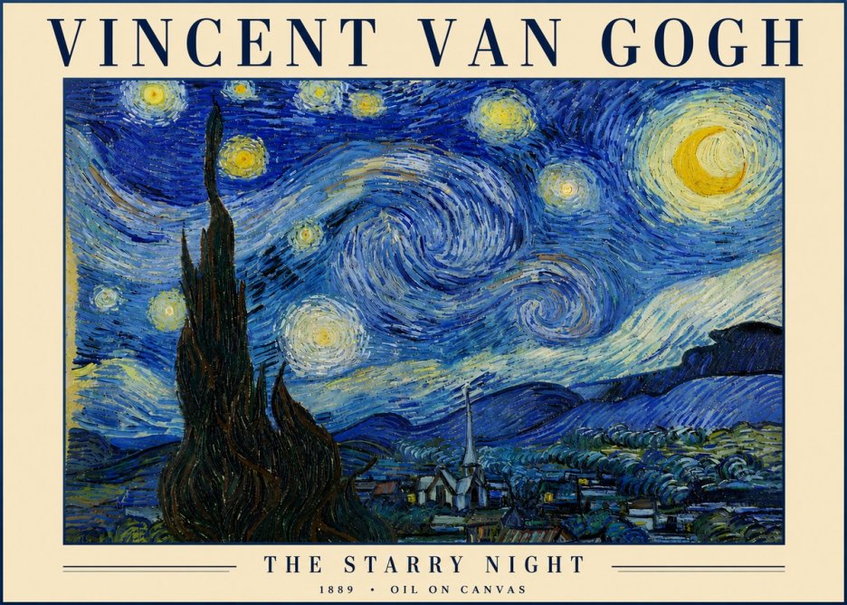 Van Gogh The Starry Night No4 - Affiche