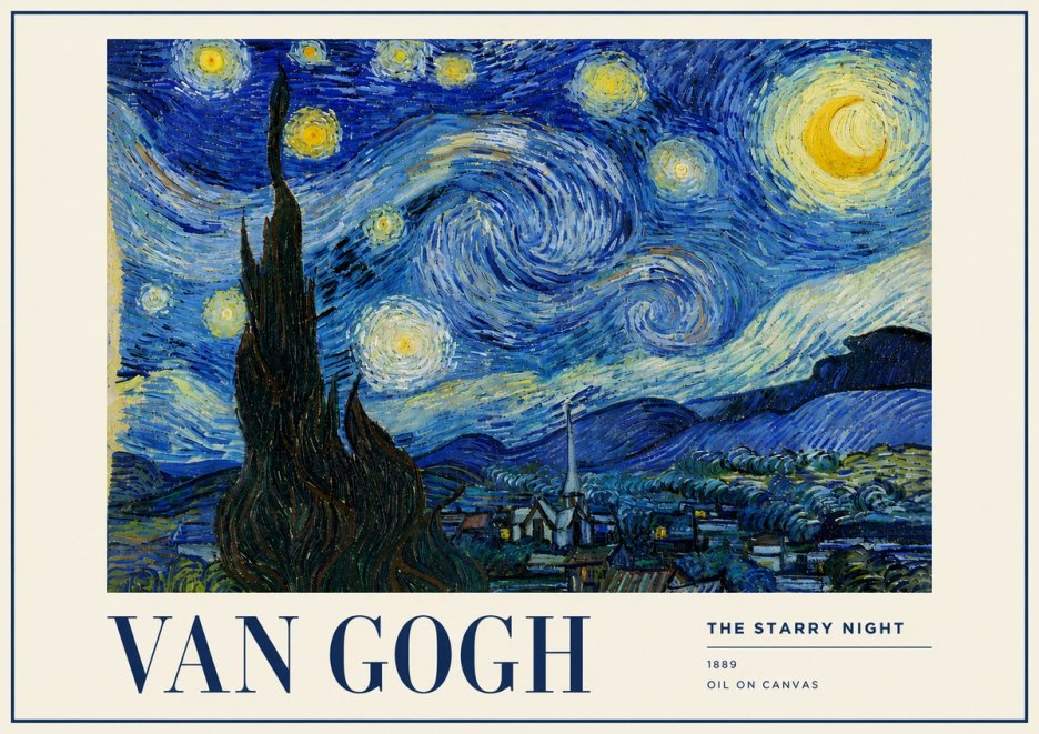 Van Gogh The Starry Night No5 - Affiche