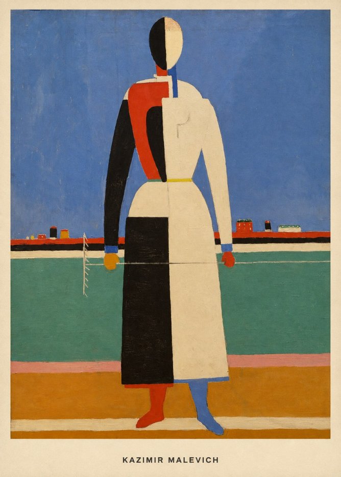 Kazimir Malevich Woman with a Rake No6 - Affiche