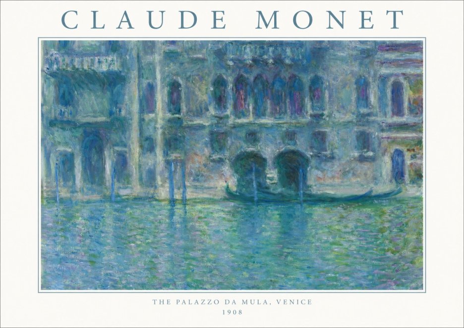 Monet The Palazzo Da Mula, Venice No1 - Affiche