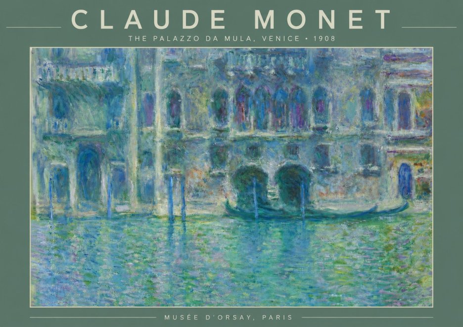 Monet The Palazzo Da Mula, Venice No4 - Affiche