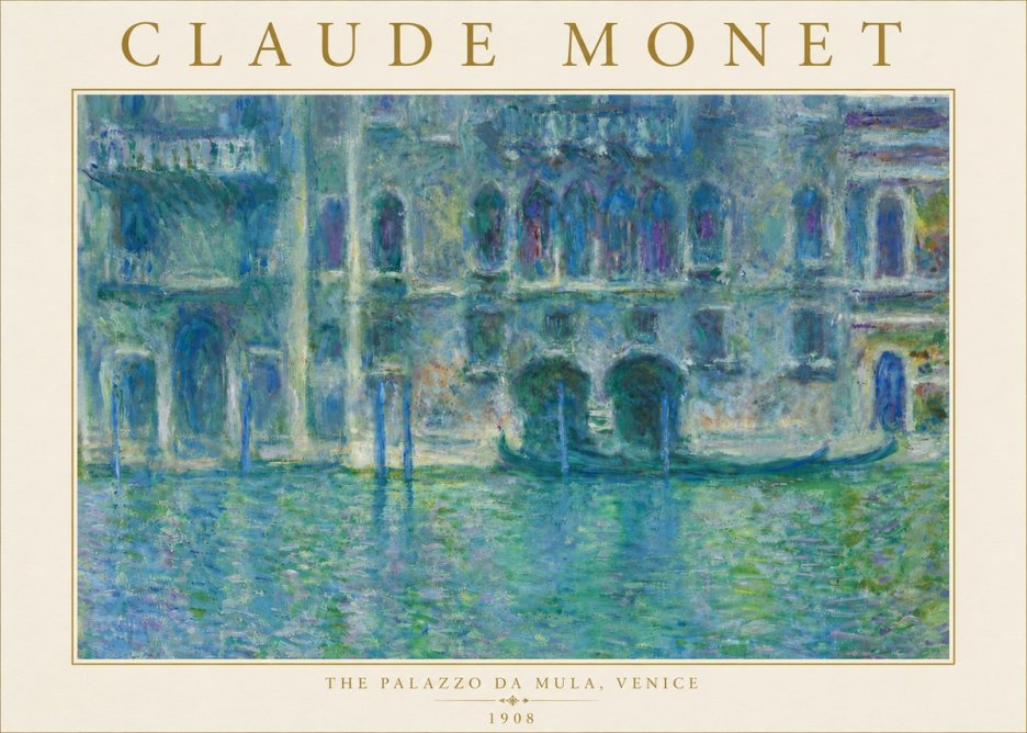 Monet The Palazzo Da Mula, Venice No5 - Affiche