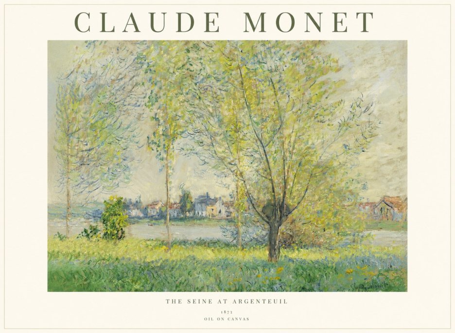 Monet The Seine at Argenteil No1 - Affiche
