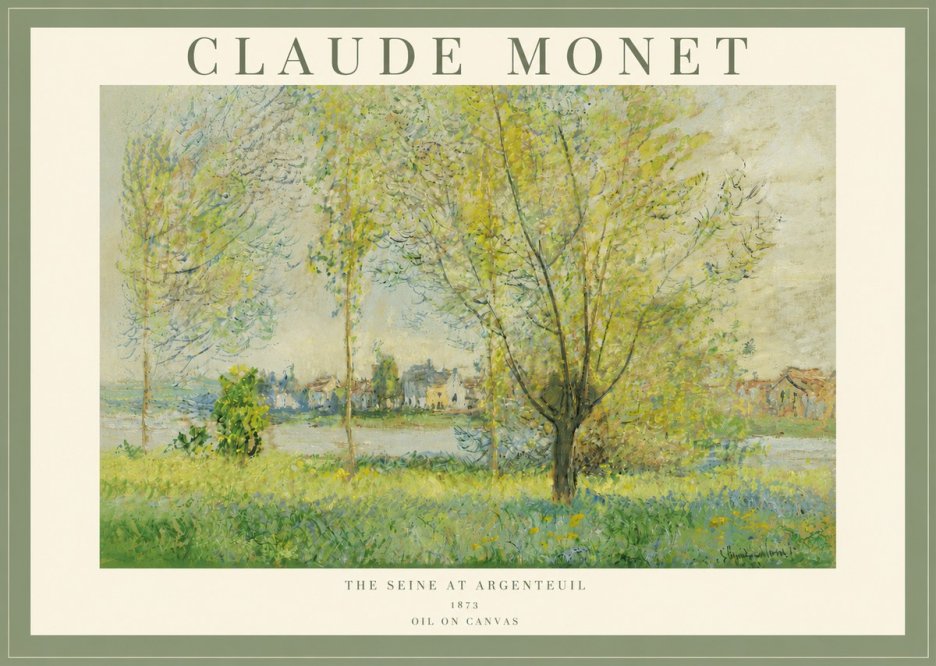 Monet The Seine at Argenteil No4 - Affiche
