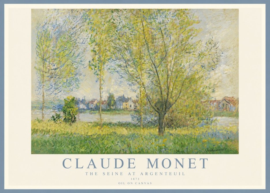 Monet The Seine at Argenteil No5 - Affiche