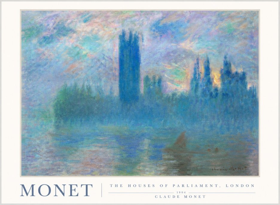 Monet The Houses of Parliament, London I No3 - Affiche