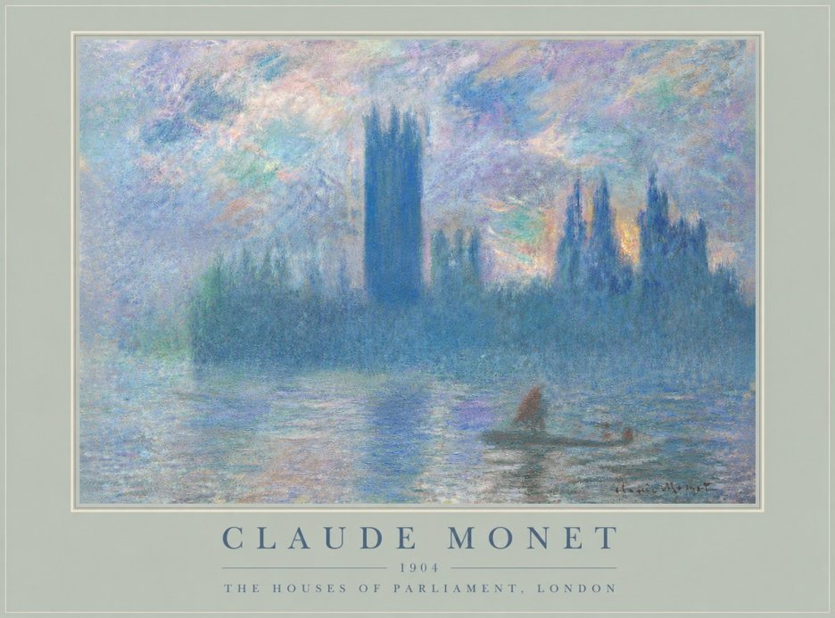 Monet The Houses of Parliament, London I No4 - Affiche