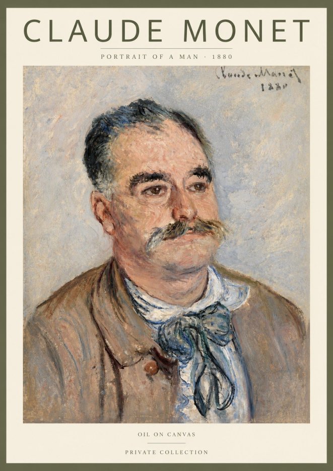 Monet Portrait of a Man No3 - Affiche