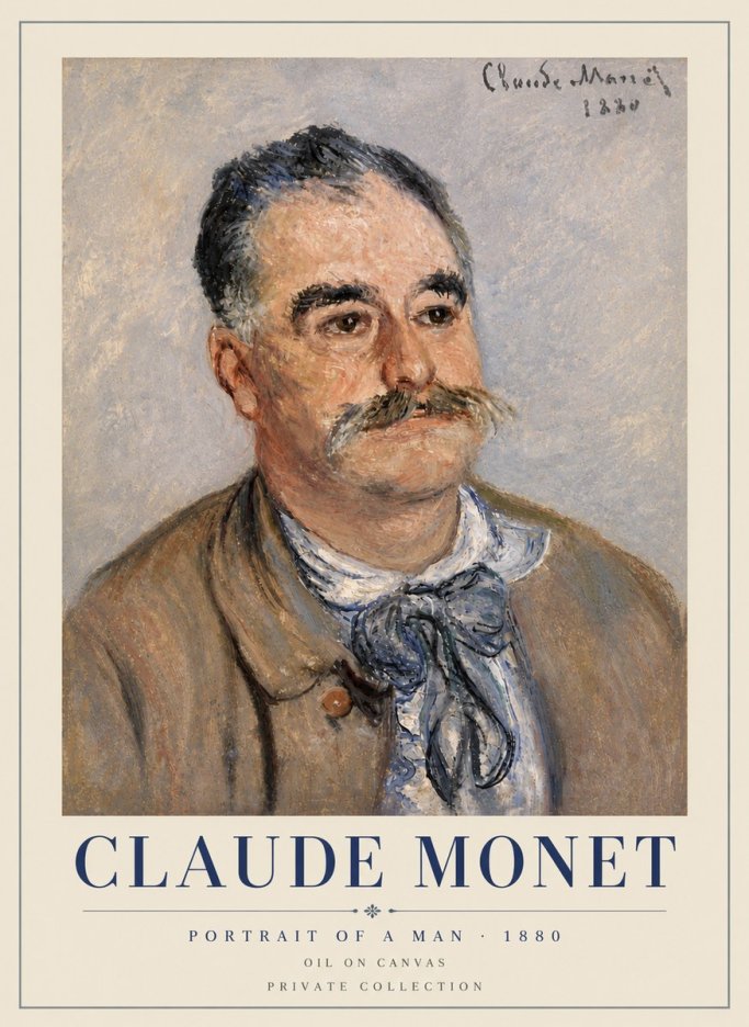 Monet Portrait of a Man No6 - Affiche