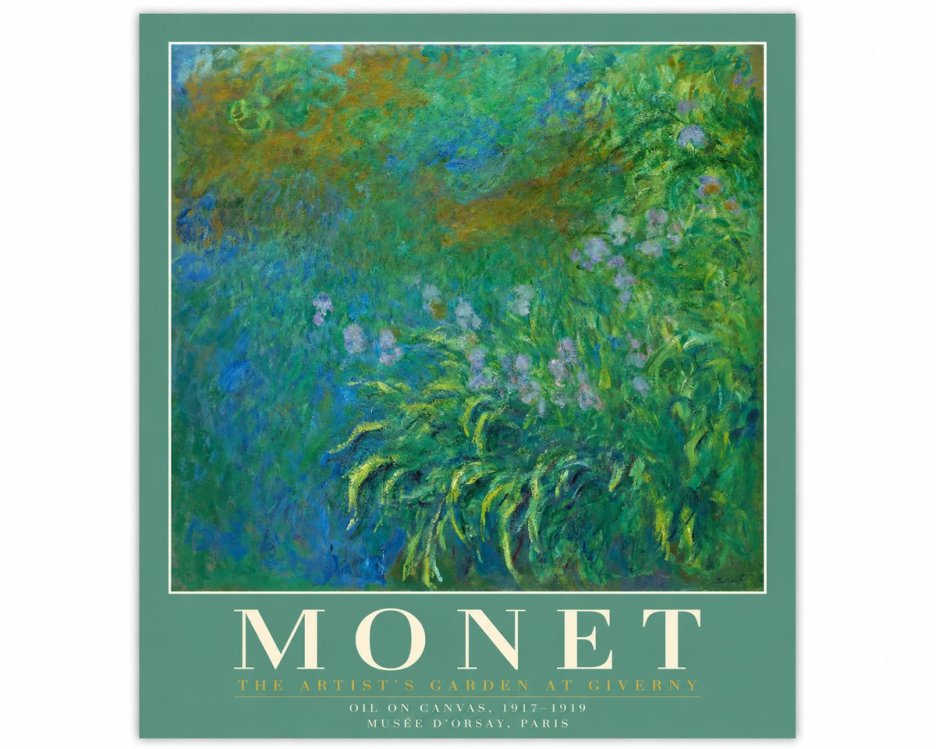 Monet The Artist's Garden at Giverny No2 - Affiche