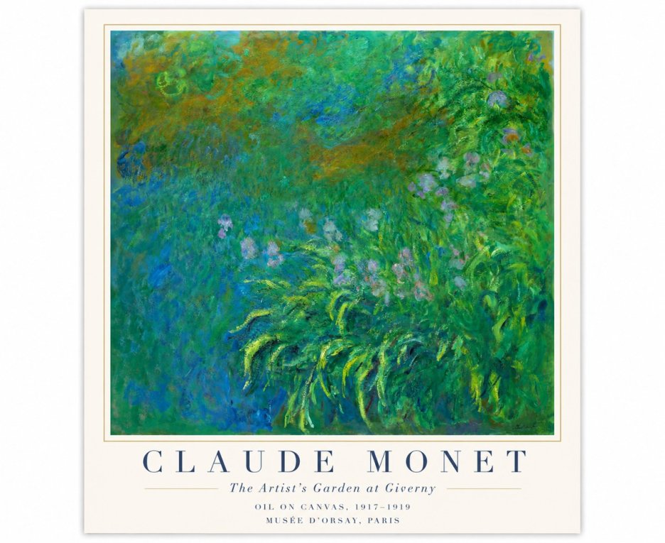 Monet The Artist's Garden at Giverny No3 - Affiche