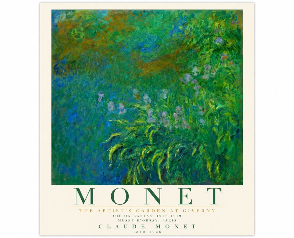 Monet The Artist's Garden at Giverny No5 - Affiche