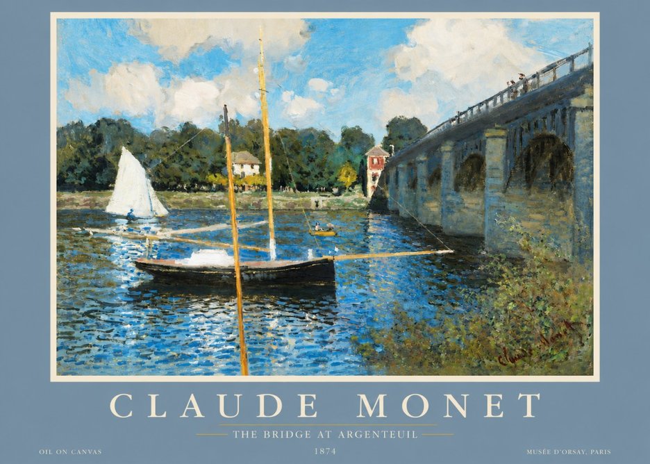 Monet The Bridge at Argenteuil I No2 - Affiche