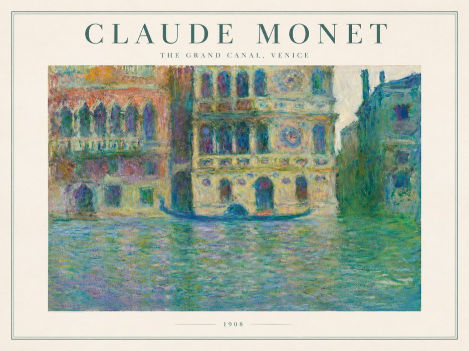 Monet The Grand Canal, Venice No3 - Affiche