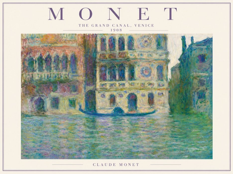 Monet The Grand Canal, Venice No5 - Affiche