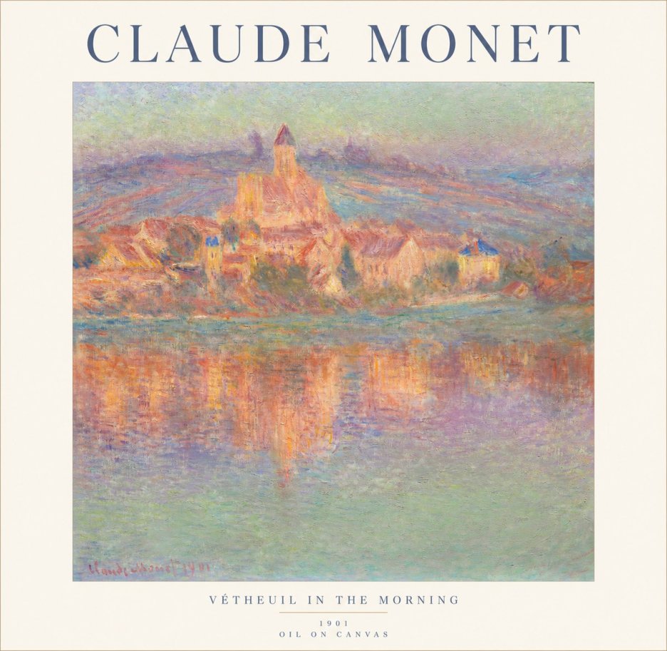 Monet Vétheuil in the Morning No1 - Affiche