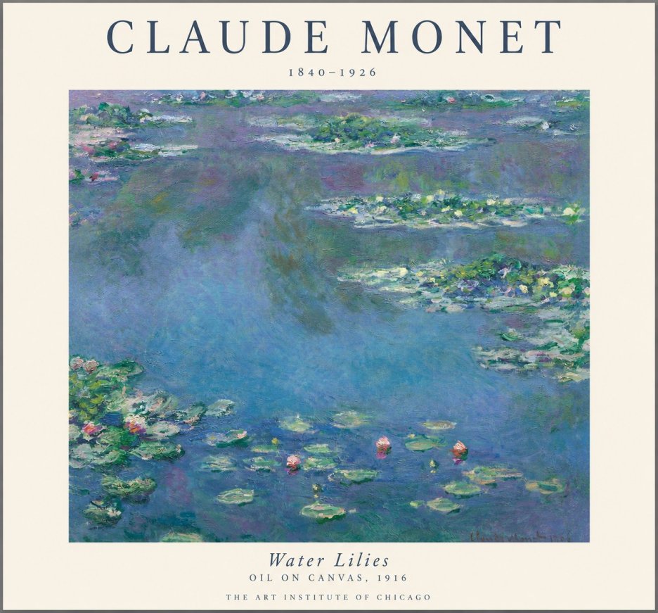 Monet Water Lilies I No1 - Affiche