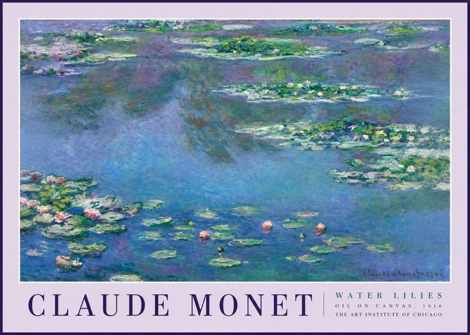 Monet Water Lilies I No2 - Affiche