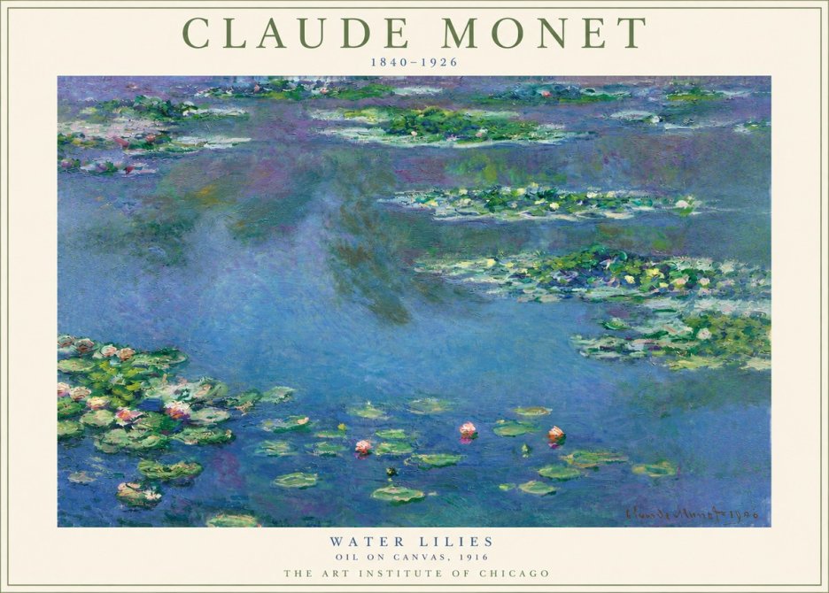 Monet Water Lilies I No3 - Affiche