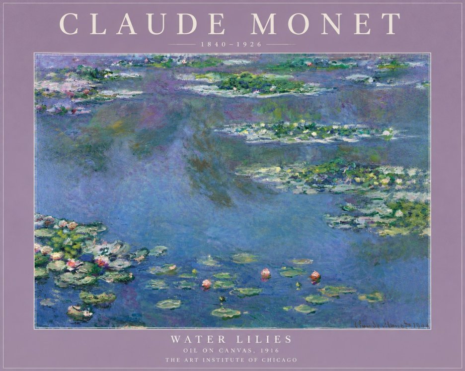 Monet Water Lilies I No5 - Affiche