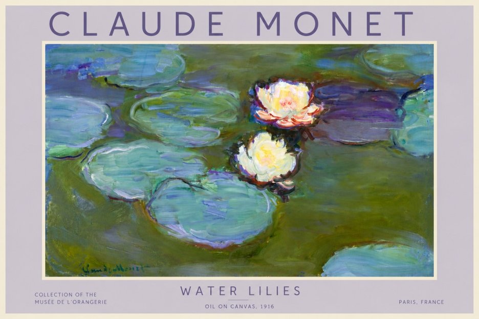 Monet Water Lilies II No4 - Affiche